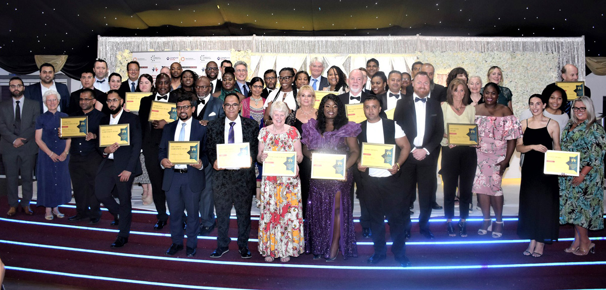 A group photograph of winners from the Community Inspiration Awards 2023